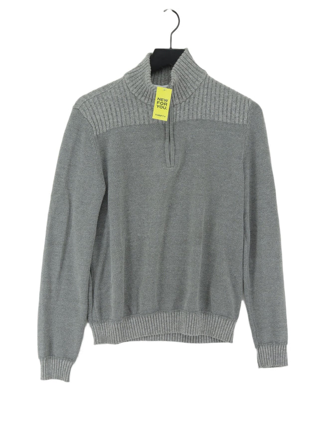 Calvin Klein Men's Jumper M Grey Acrylic with Cotton, Other