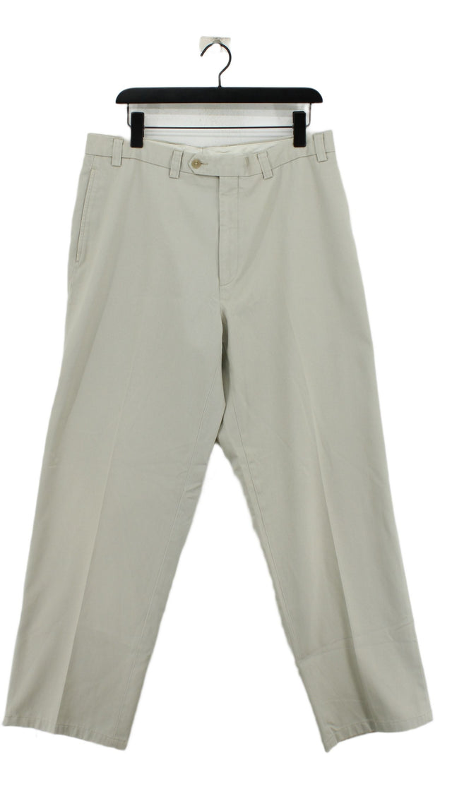 Ralph Lauren Men's Suit Trousers W 36 in; L 32 in Cream 100% Cotton