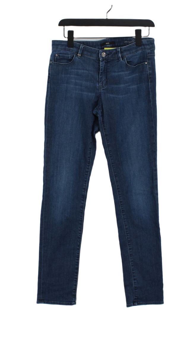 Boss Women's Jeans W 34 in Blue Cotton with Elastane