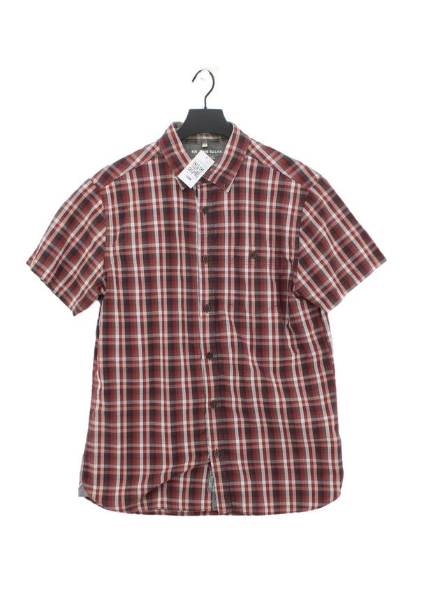 John Rocha Men's Shirt L Red 100% Cotton