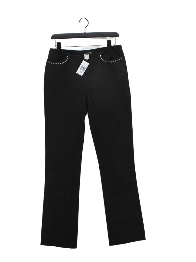 Joseph Women's Trousers L Black Cotton with Elastane