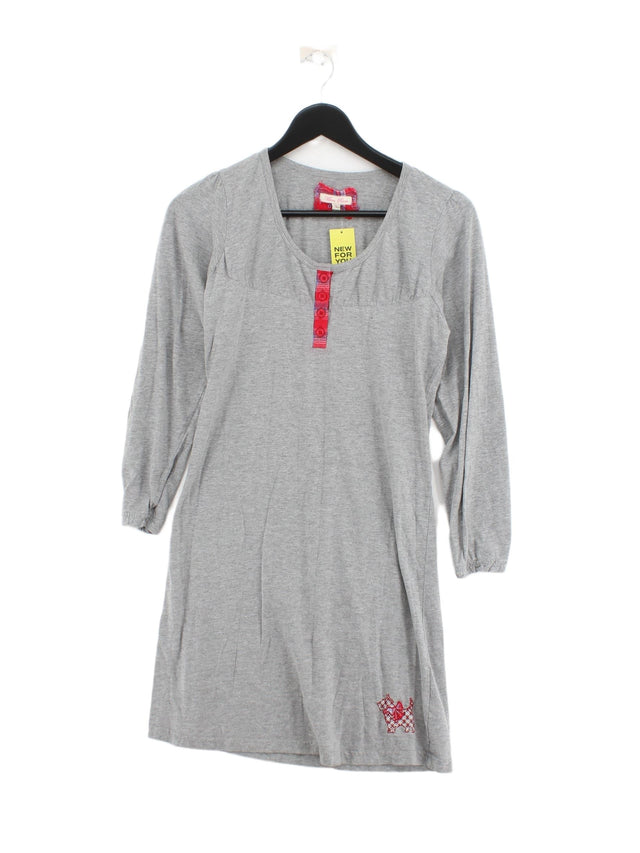 Moon River Women's Midi Dress S Grey Cotton with Polyester