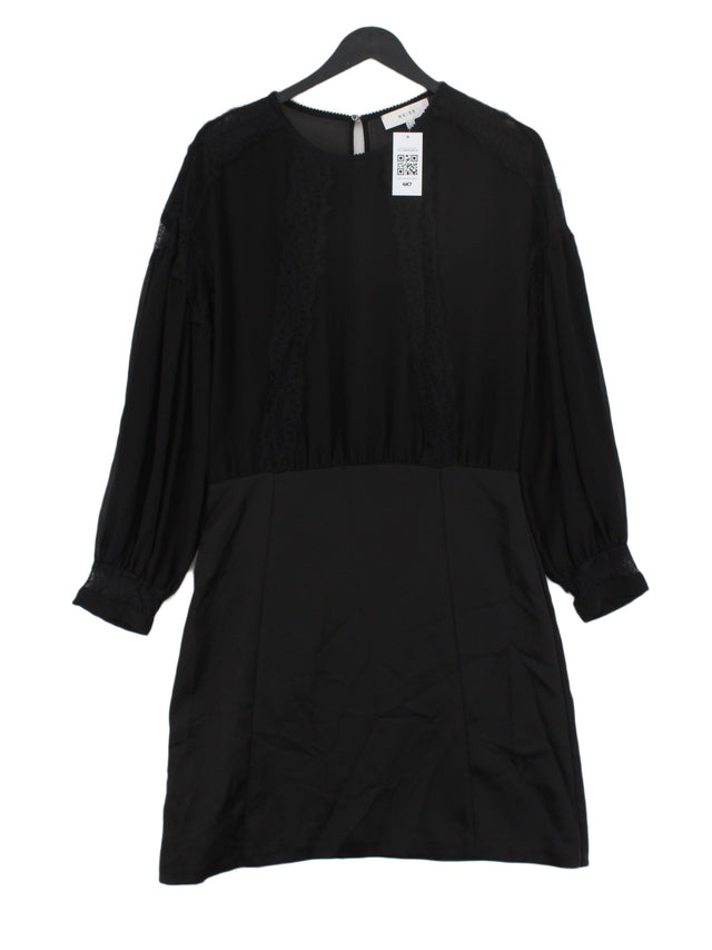 Reiss Women's Midi Dress UK 12 Black 100% Polyester