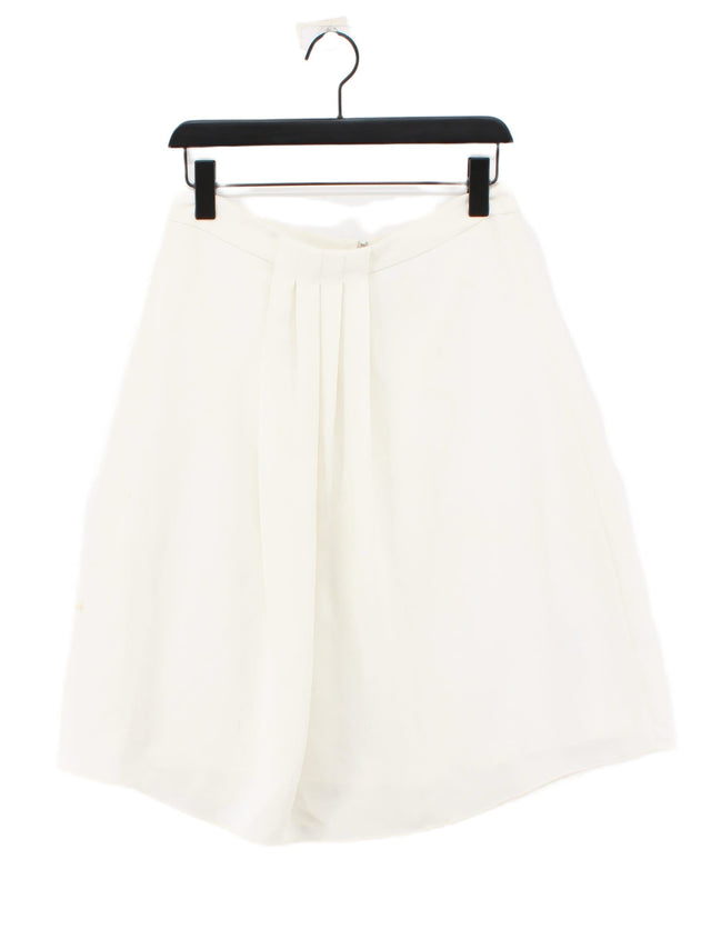 Reiss Women's Midi Skirt UK 12 Cream 100% Polyester