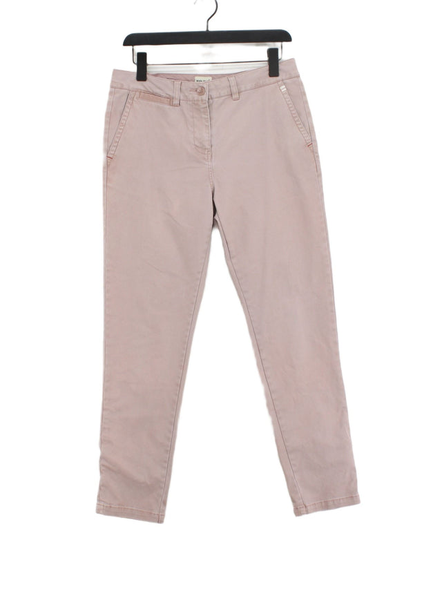 White Stuff Women's Trousers UK 10 Pink Cotton with Elastane