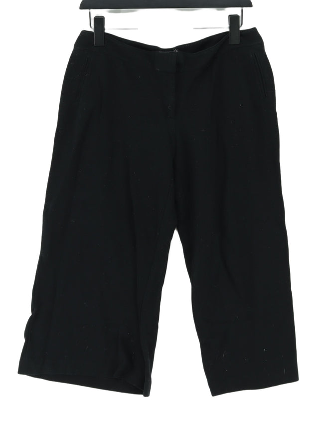 The White Company Women's Trousers UK 12 Black 100% Other