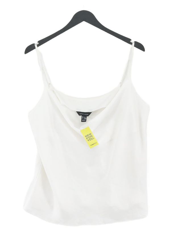 New Look Women's T-Shirt UK 18 White 100% Polyester