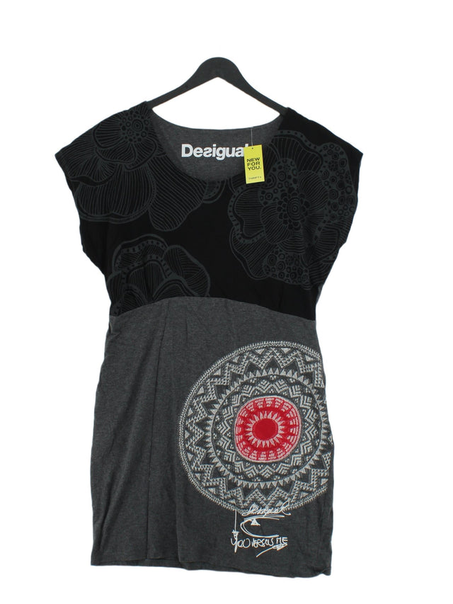 Desigual Women's Midi Dress XL Grey 100% Cotton