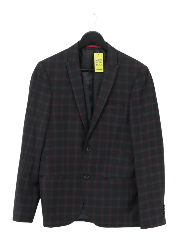 River Island Men's Blazer Chest: 38 in Multi Polyester with Viscose