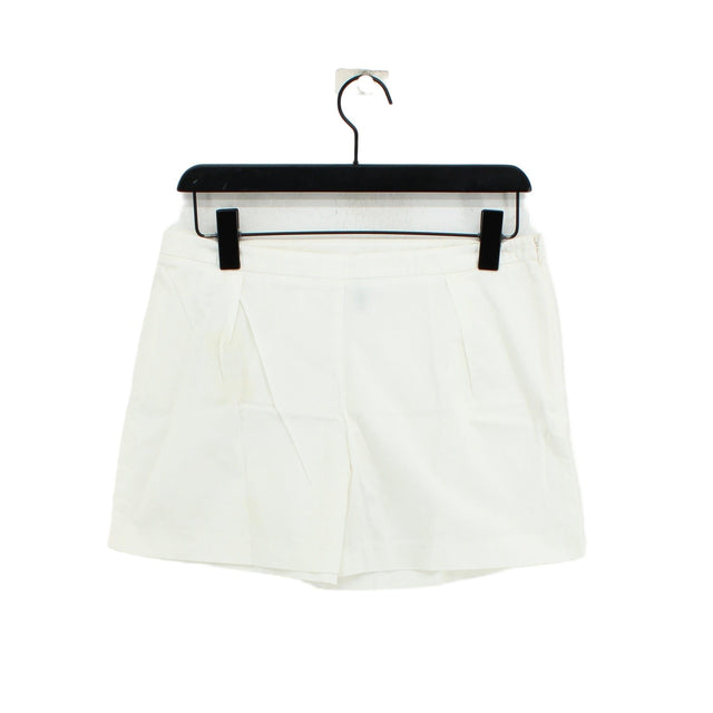 United Colors Of Benetton Women's Shorts UK 14 White 100% Cotton