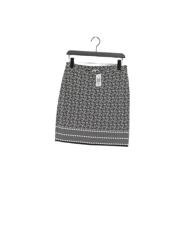 Max Studio Women's Midi Skirt M Black Rayon with Polyester, Spandex