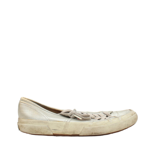 Superga Women's Trainers UK 6 Silver 100% Other