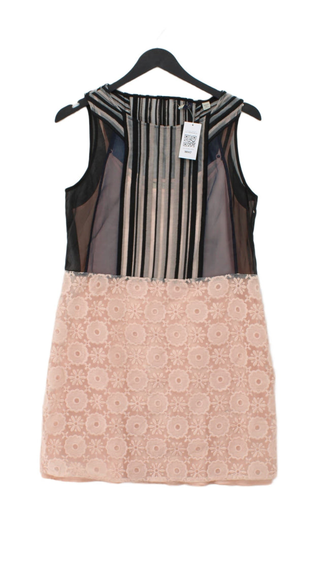 Jack Wills Women's Midi Dress UK 12 Pink 100% Polyester