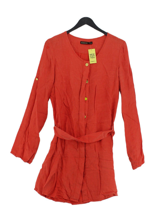 Supertrash Women's Midi Dress UK 8 Orange 100% Other