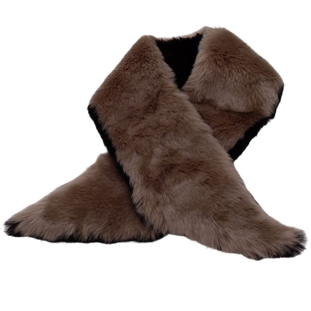 Linea Women's Scarf Brown 100% Faux Fur