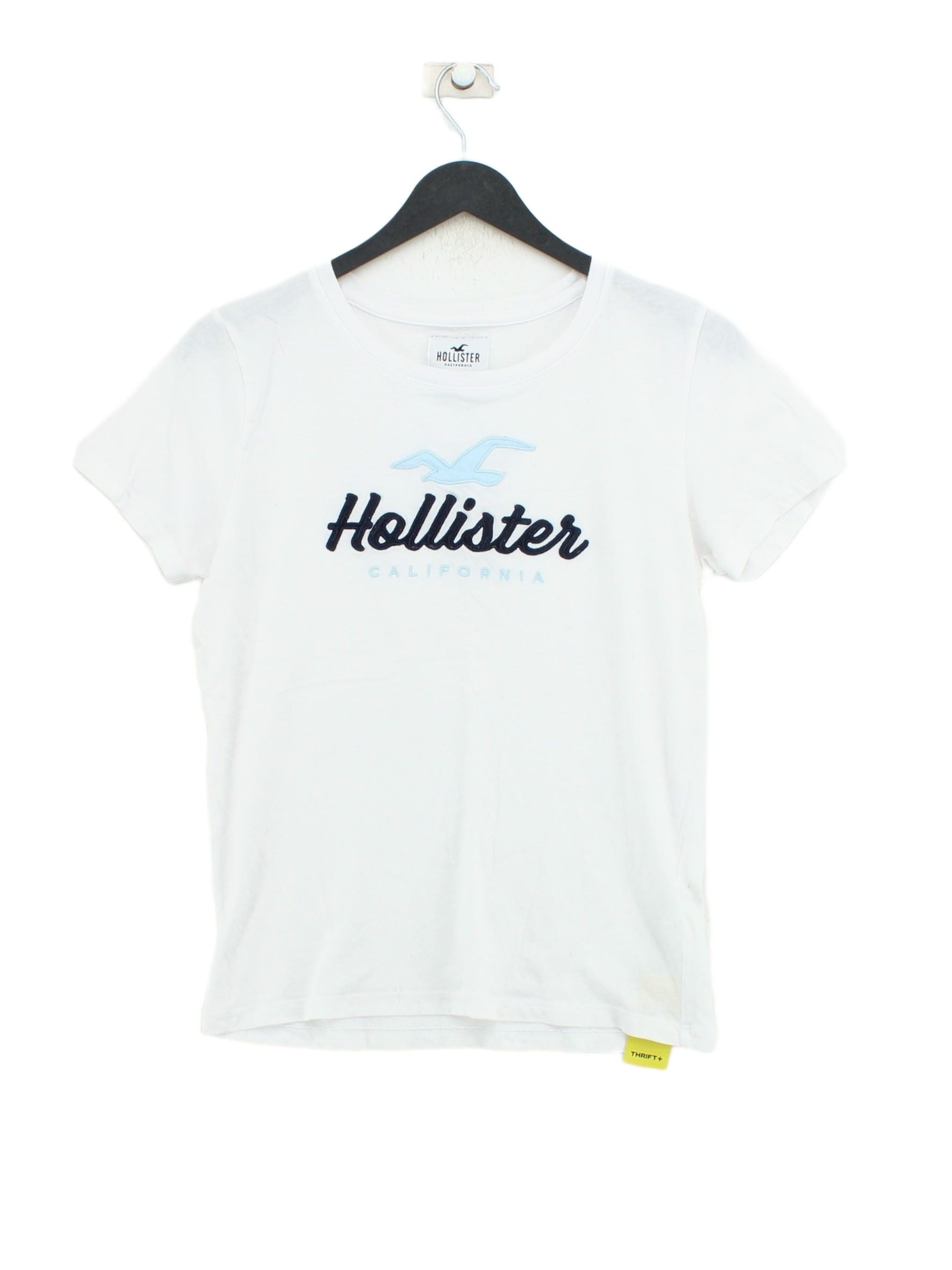 Hollister Women's T-Shirt S White 100% Cotton