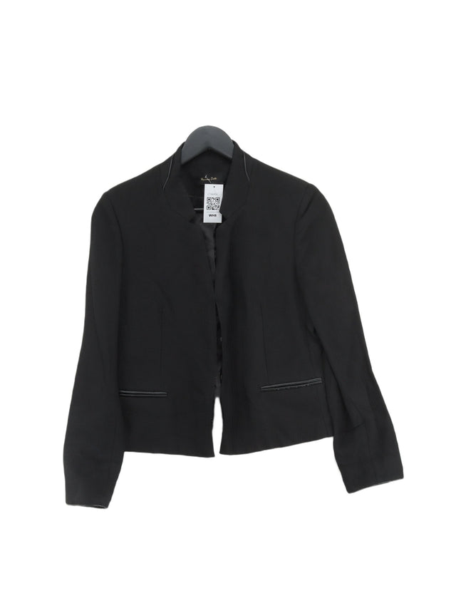 Massimo Dutti Women's Blazer UK 14 Black Viscose with Polyester