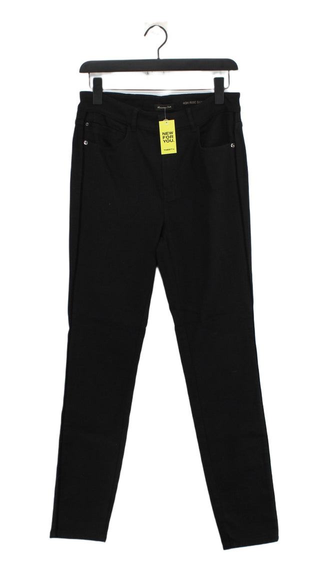 Massimo Dutti Women's Jeans UK 12 Black 100% Other