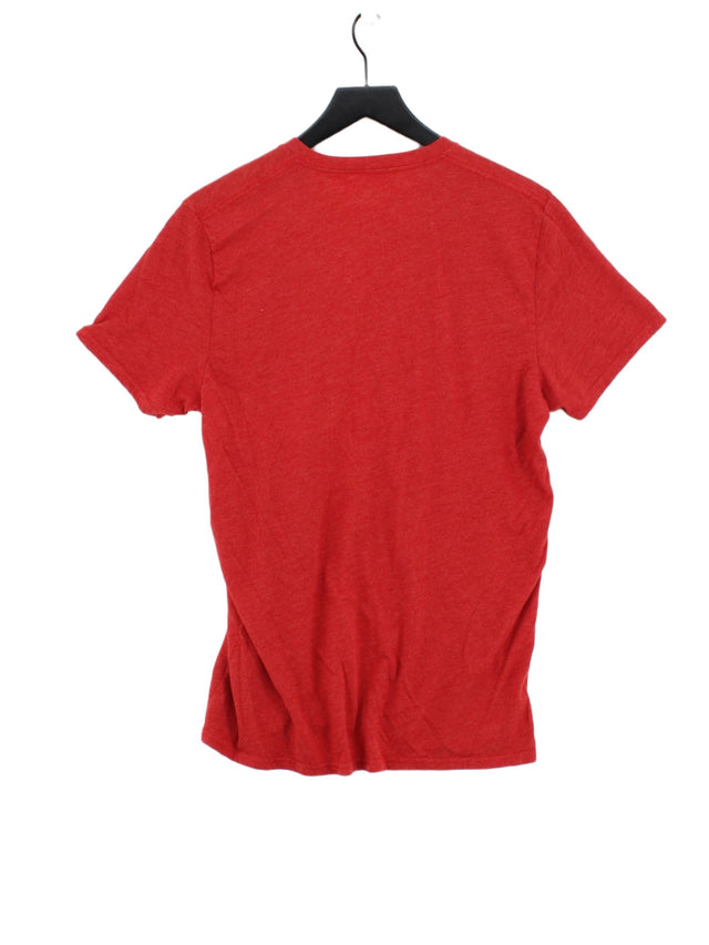 Hollister Women's T-Shirt L Red Cotton with Polyester