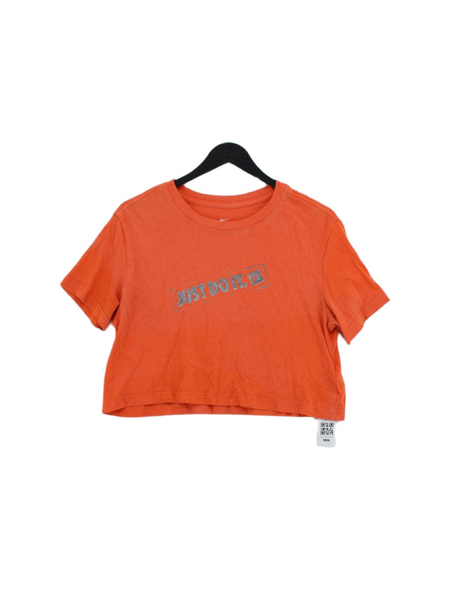 Nike Women's Top XS Orange 100% Cotton