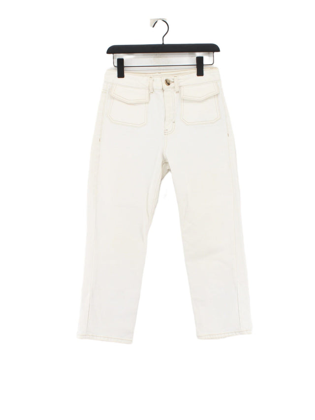 Topshop Women's Jeans W 28 in; L 30 in White Cotton with Elastane, Polyester