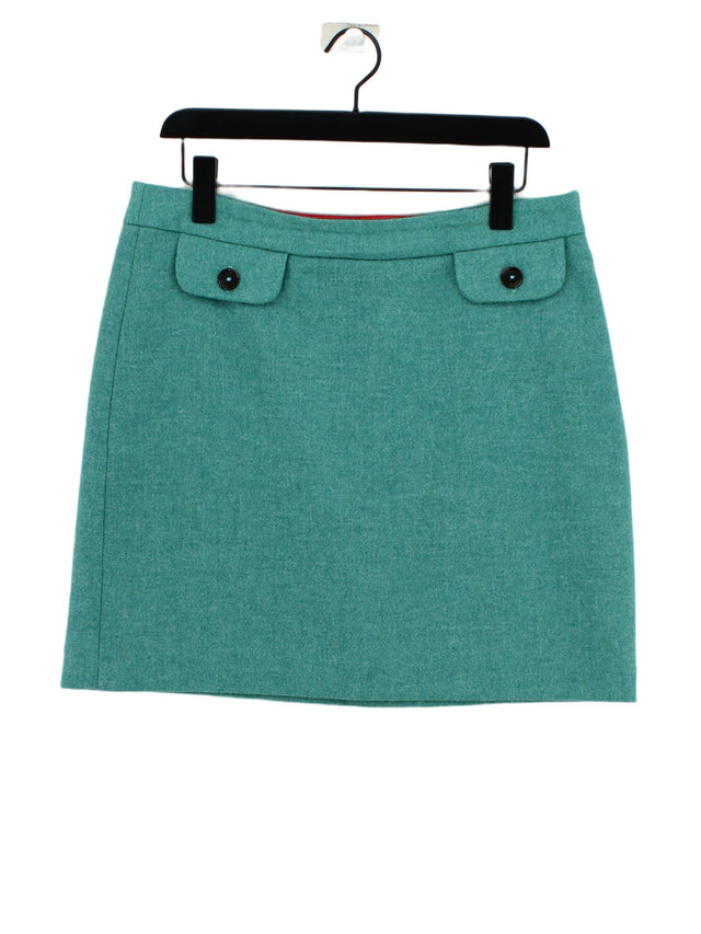 Boden Women's Midi Skirt UK 14 Green Wool with Polyester