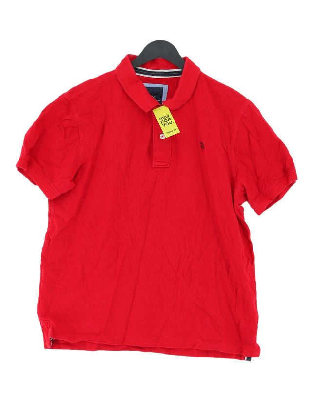 Crew Clothing Men's Polo L Red 100% Cotton