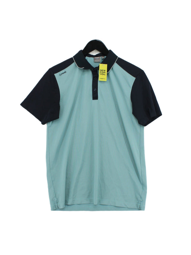 Ping Men's Polo S Blue Polyester with Elastane