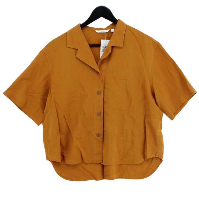 Uniqlo Women's Shirt S Orange 100% Other