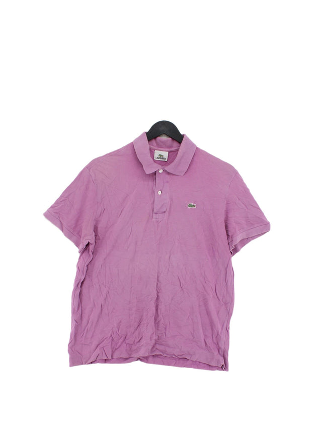 Lacoste Women's Polo L Purple 100% Cotton