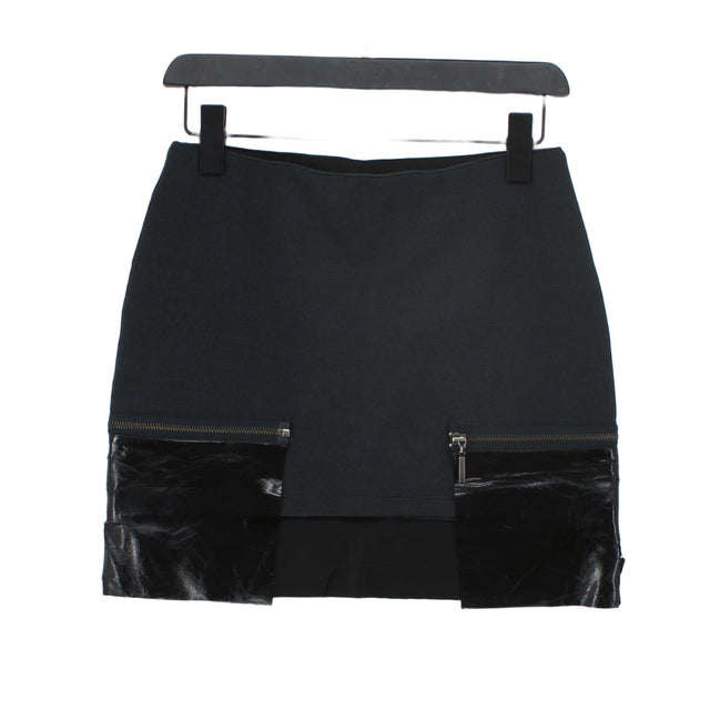 & Other Stories Women's Midi Skirt UK 8 Black Cotton with Elastane, Polyamide