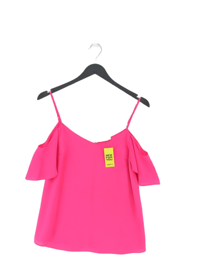 Oasis Women's T-Shirt UK 8 Pink 100% Polyester