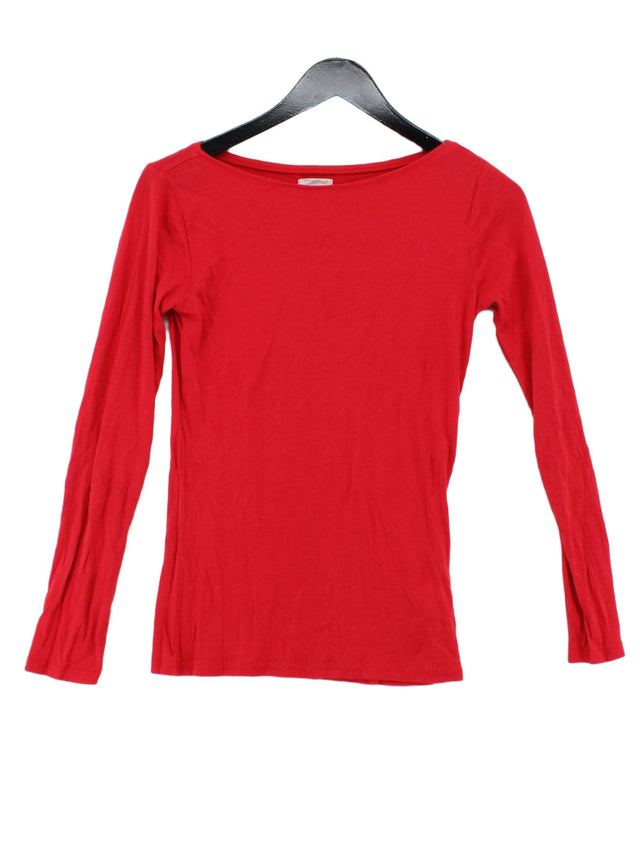 New Look Women's T-Shirt UK 12 Red Cotton with Lyocell Modal