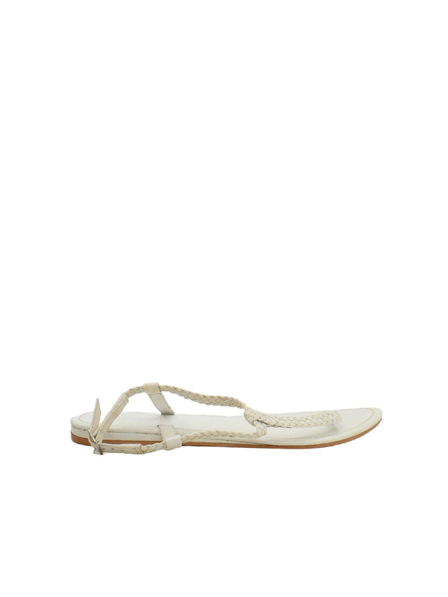 The White Company Women's Sandals UK 7 Cream 100% Other