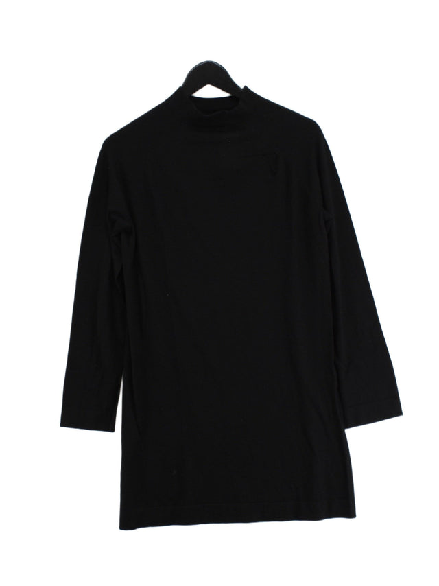 COS Women's Midi Dress S Black Wool with Cashmere