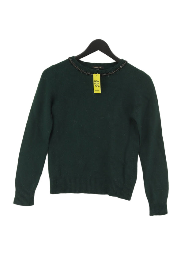 Massimo Dutti Women's Jumper XS Green 100% Other