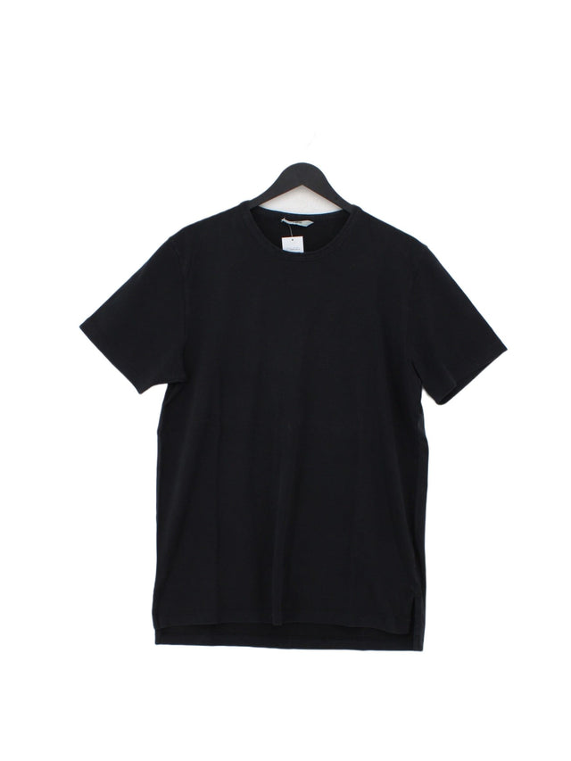Farhi Men's T-Shirt L Black Cotton with Elastane