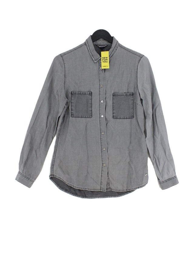 Tommy Hilfiger Women's Shirt UK 6 Grey 100% Lyocell Modal