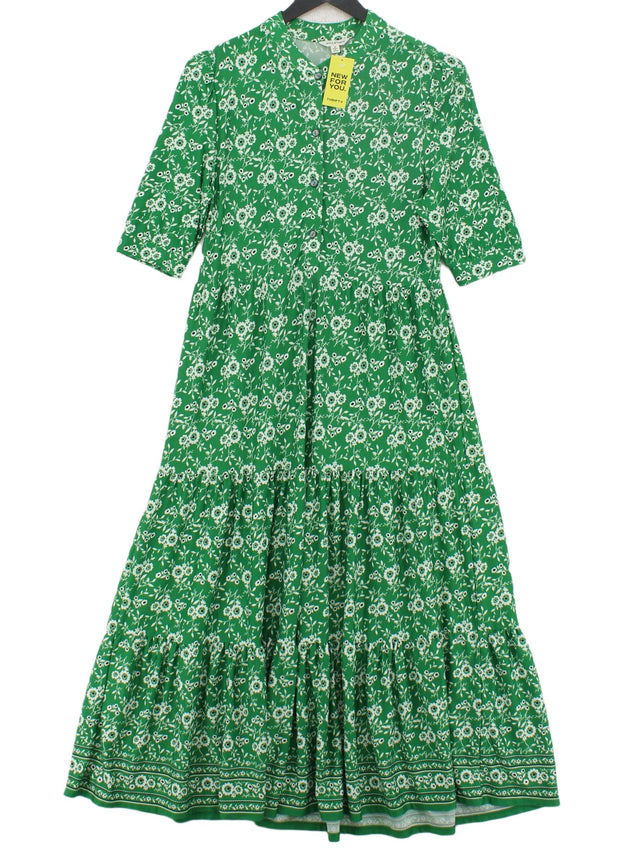 Max Studio Women's Midi Dress S Green Polyester with Elastane