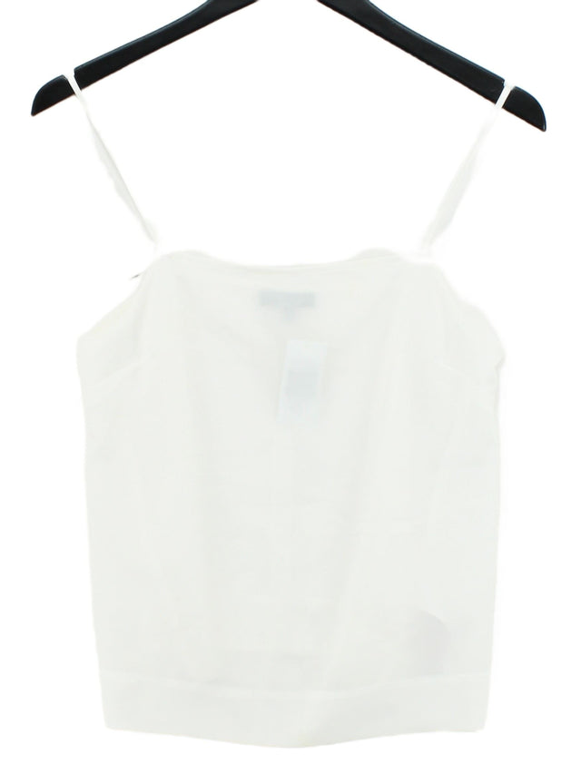 Topshop Women's T-Shirt UK 8 White 100% Polyester
