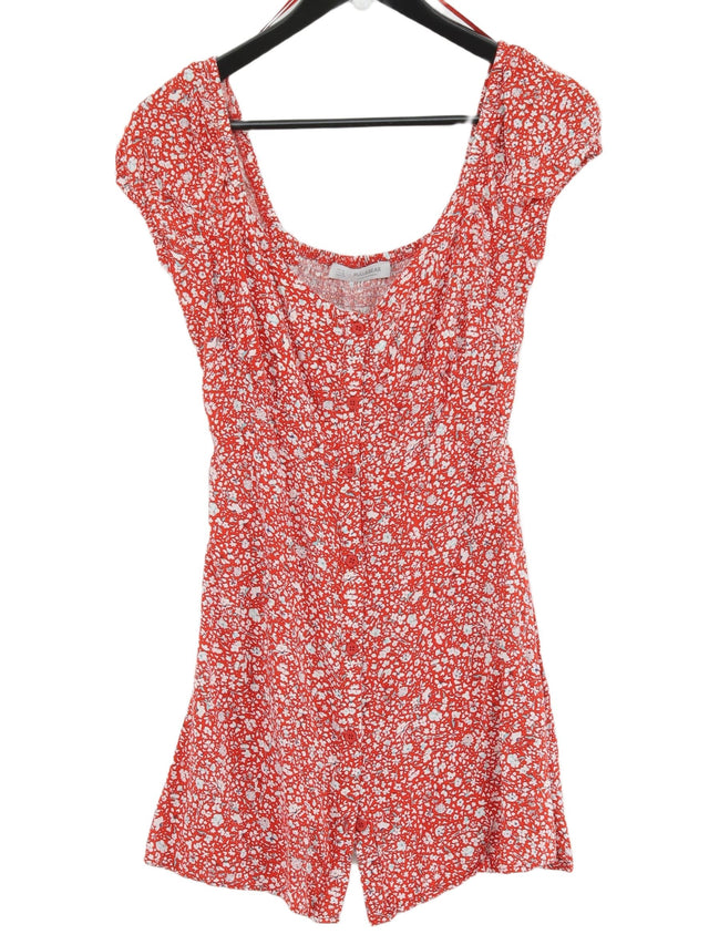 Pull&Bear Women's Mini Dress M Red 100% Viscose