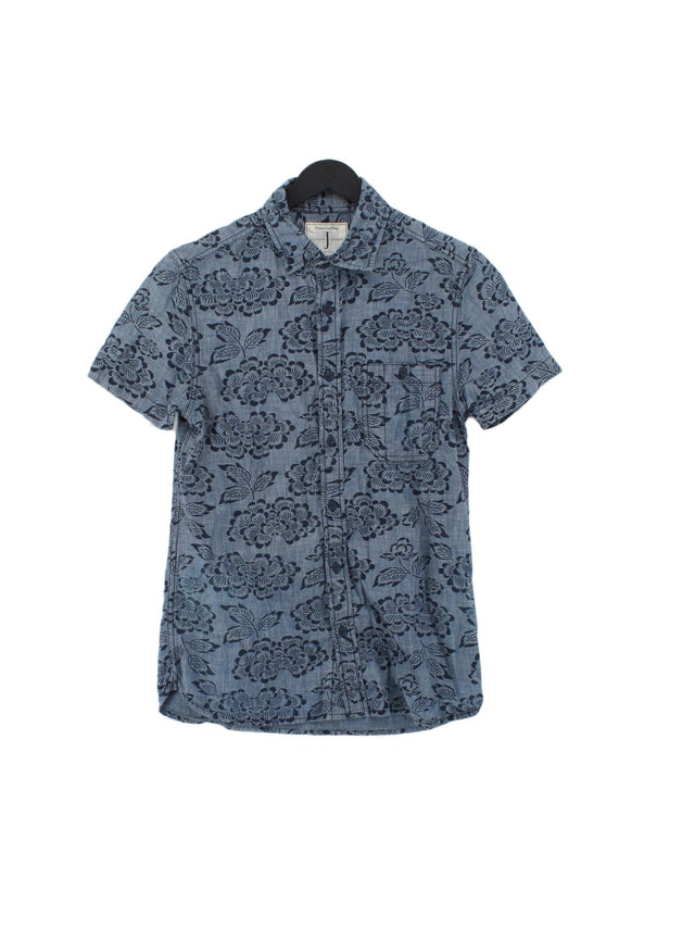 Jasper Conran Men's Shirt S Blue 100% Cotton