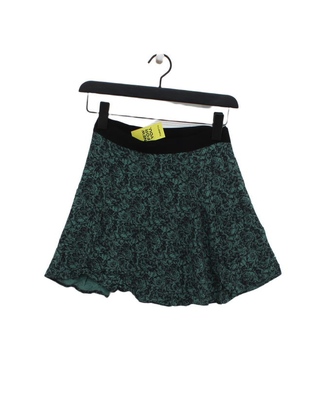 Pins And Needles Women's Mini Skirt XS Green 100% Viscose
