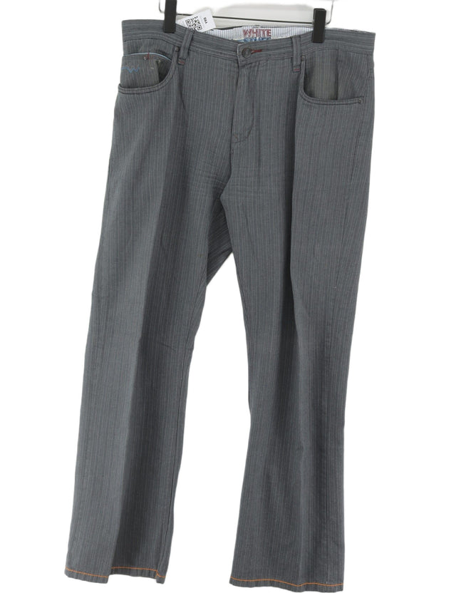 White Stuff Men's Suit Trousers W 36 in Grey 100% Cotton