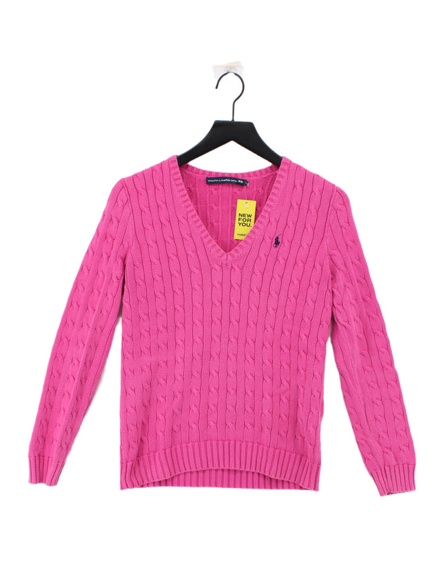 Ralph Lauren Women's Jumper M Pink 100% Cotton