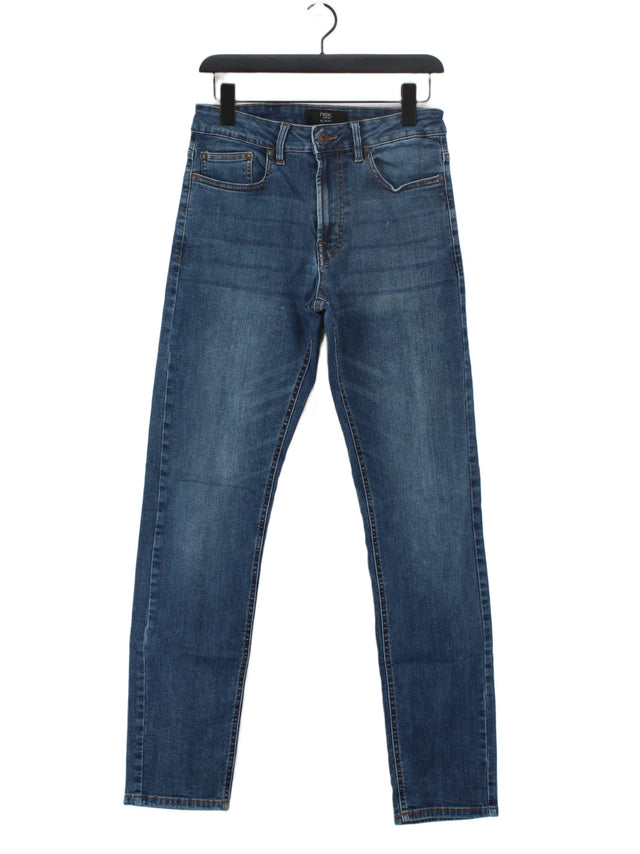 Next Men's Jeans W 32 in Blue Cotton with Elastane, Polyester