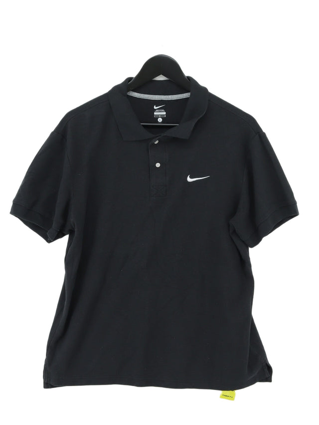Nike Men's Polo L Black 100% Cotton