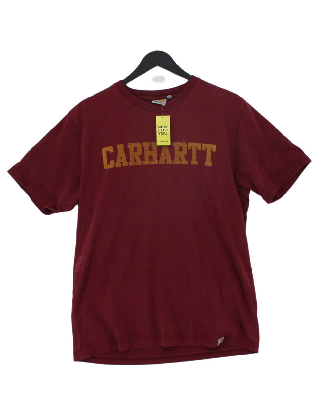 Carhartt Men's T-Shirt L Purple 100% Cotton