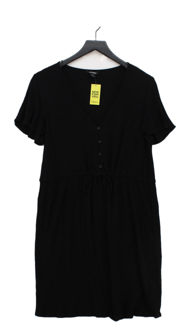 Monki Women's Midi Dress UK 16 Black 100% Viscose