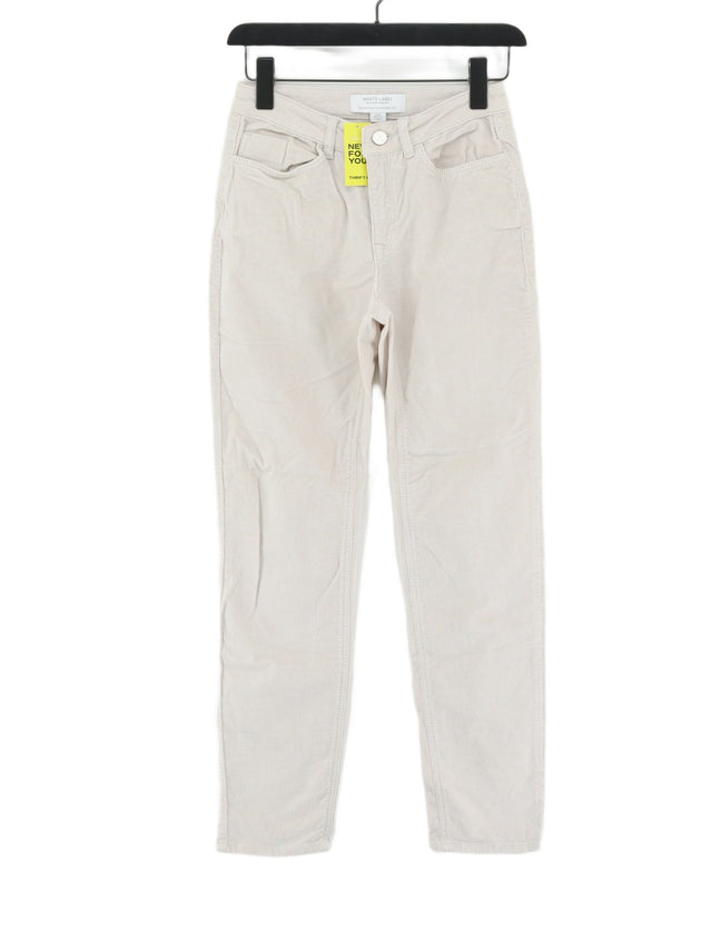 The White Label Women's Jeans W 24 in White Cotton with Elastane